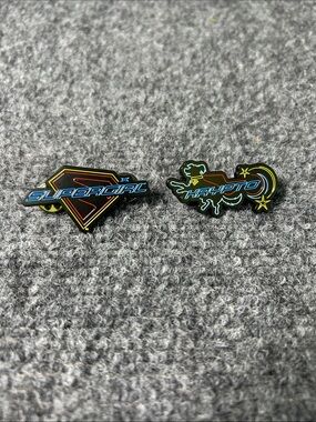 Supergirl & Krypto Enamel Pin Set - Black, Blue, Yellow Accent